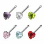 Piercing nez Coeur Tige Droite Acier