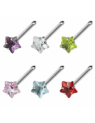 Piercing nez Etoile Tige Droite Acier