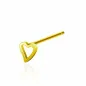 Piercing nez Argent Tige Pliable Coeur Doré