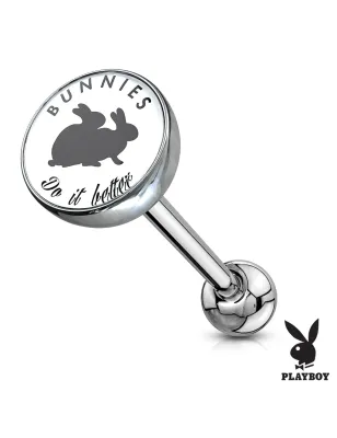 Piercing langue Playboy lapins