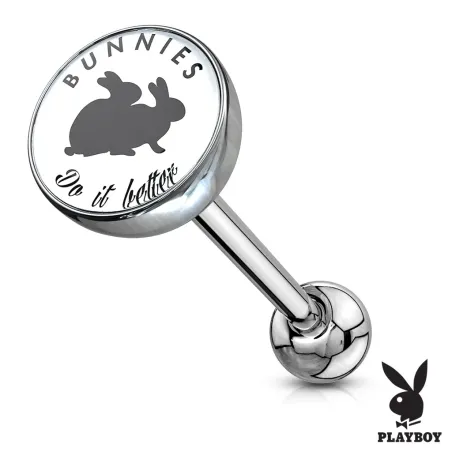 Piercing langue Playboy lapins