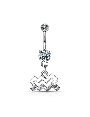 Piercing nombril signe astrologique Verseau