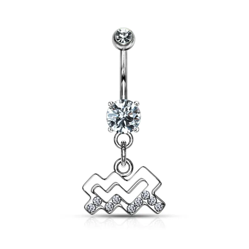 Piercing nombril signe astrologique Verseau