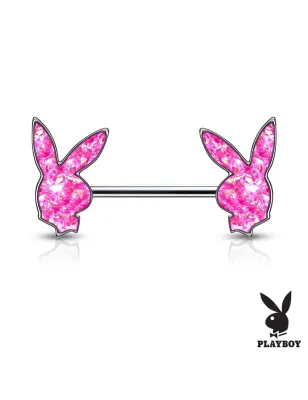 Piercing téton lapin Playboy druses roses