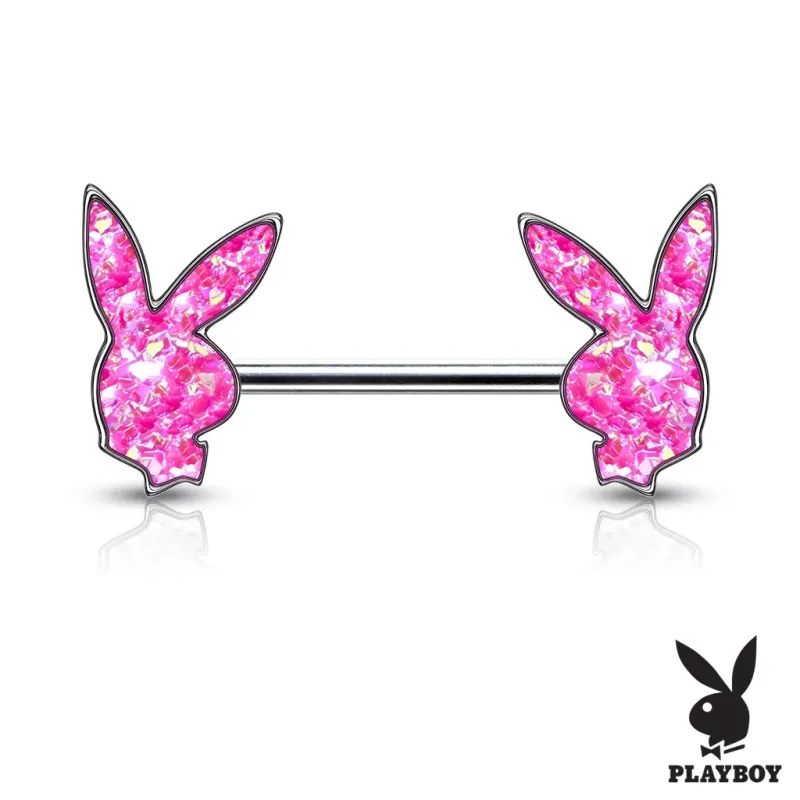 Piercing téton lapin Playboy druses roses