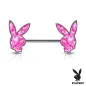 Piercing téton lapin Playboy druses roses