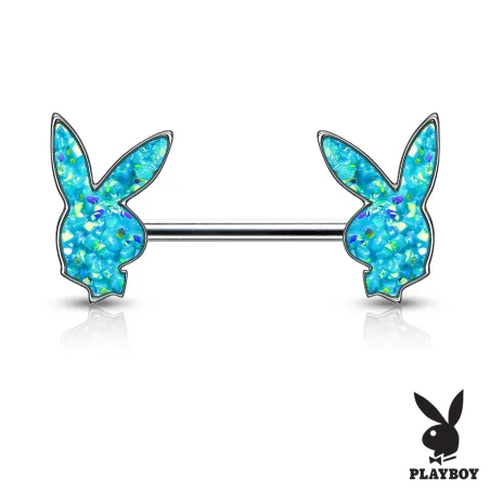 Piercing téton lapin Playboy druses turquoise