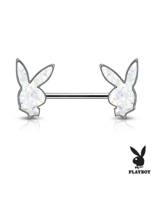 Piercing téton lapin Playboy druses blanches