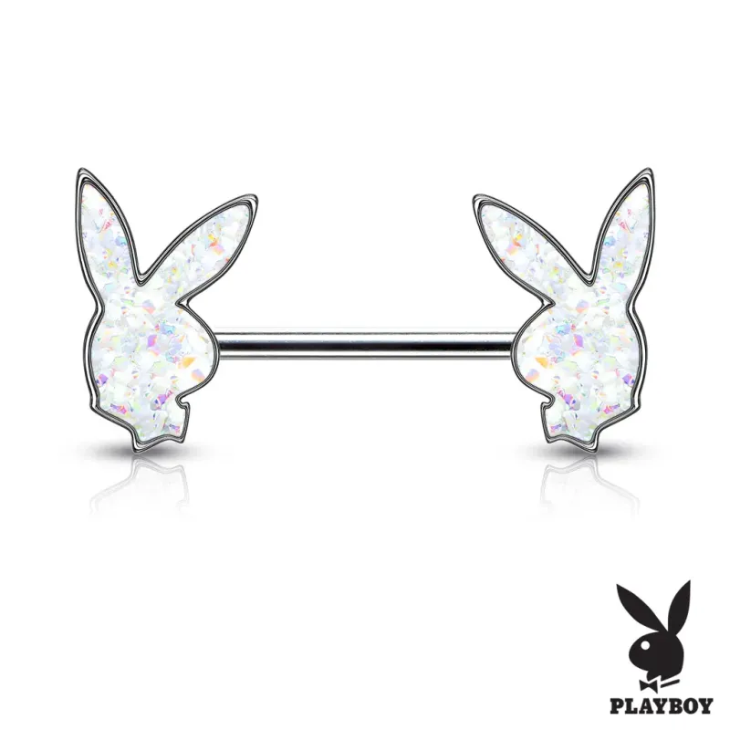 Piercing téton lapin Playboy druses blanches