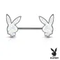 Piercing téton lapin Playboy druses blanches