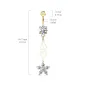 Piercing nombril pendentif losanges et fleur zircon plaqué or