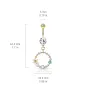 Piercing nombril pendentif cercle de fleurs plaqué or