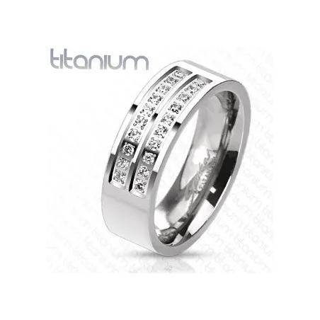 Bague Titanium Gemmes