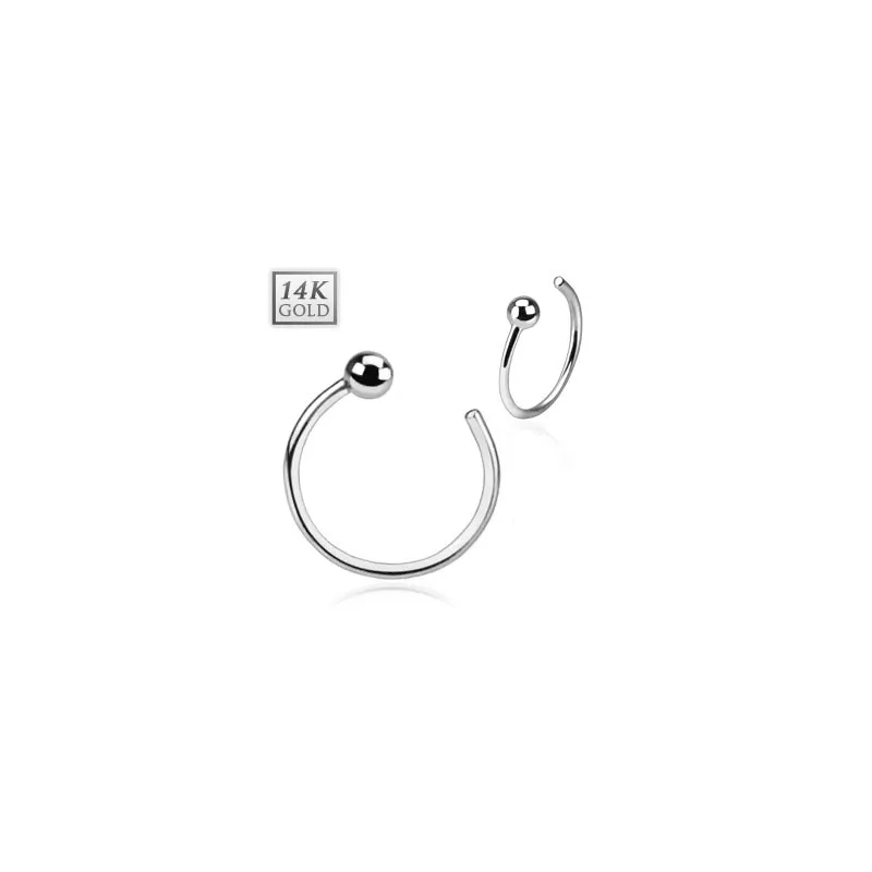 Piercing nez Anneau Or Blanc 14 Carats