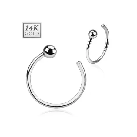 Piercing nez Anneau Or Blanc 14 Carats