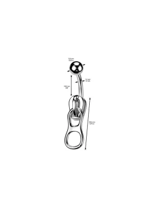 Piercing nombril Acier Chirurgical Zip