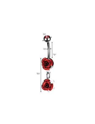 Piercing nombril Double Roses