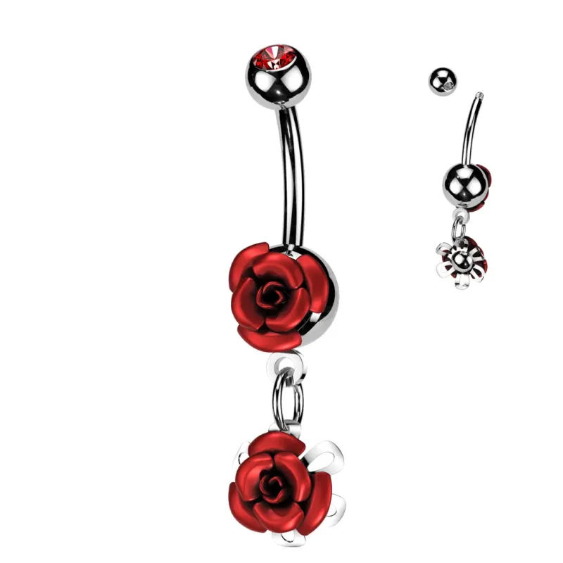 Piercing nombril Double Roses