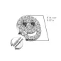 Piercing oreille labret hélix smiley pavé de strass