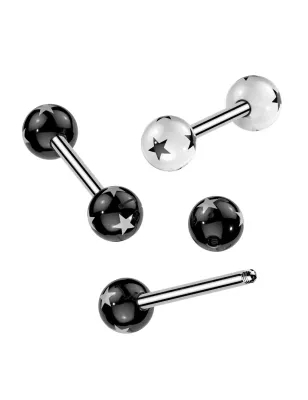 Piercing langue Etoiles acrylique