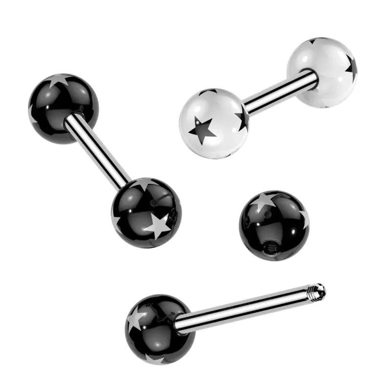 Piercing langue Etoiles acrylique