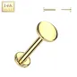 Piercing nez en or jaune 14 carats embout push-in rond