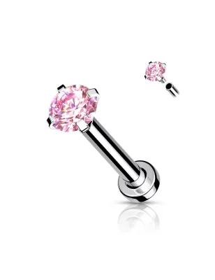 Piercing labret oreille serti rose