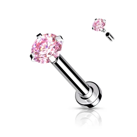 Piercing labret oreille serti rose