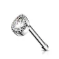 Piercing nez tige droite goutte blanche