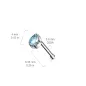 Piercing nez tige droite goutte turquoise