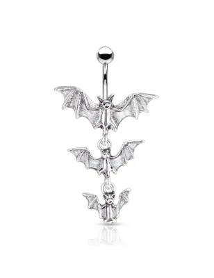 Piercing nombril Gothique chauve souris