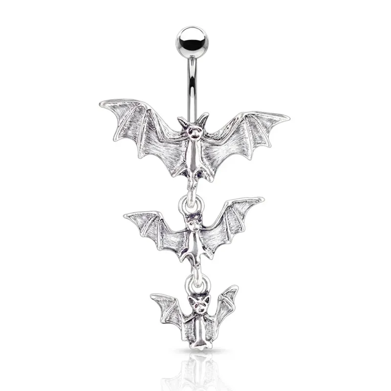 Piercing nombril Gothique chauve souris