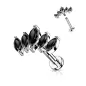 Piercing oreille éventail 5 marquises noires