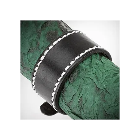 Bracelet Homme en Cuir Noir Large