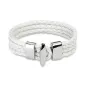 Bracelet cuir blanc 4 cordes