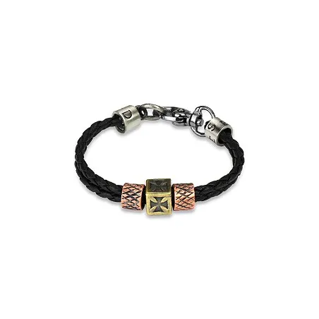 Bracelet homme cuir croix celtique