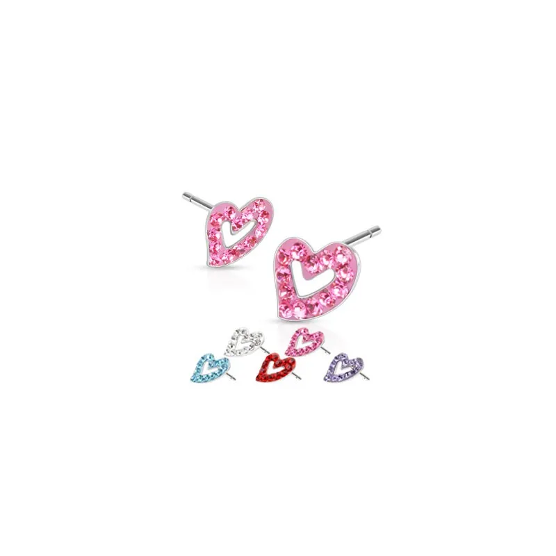 Paire boucles d'oreille coeur