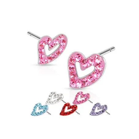 Paire boucles d'oreille coeur