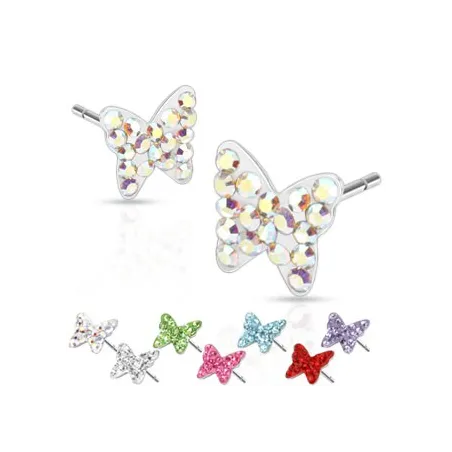 Paire boucles d'oreille papillon