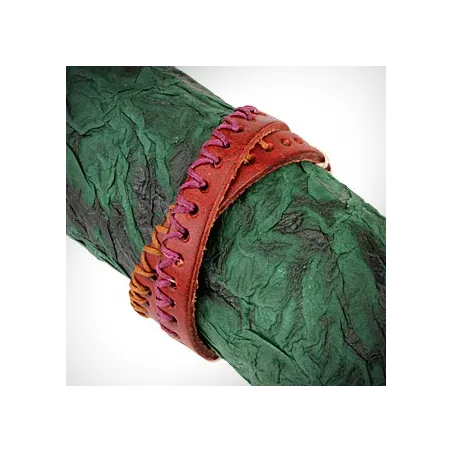 Bracelet cuir rouge 3 tons