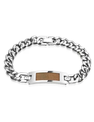 Bracelet gourmette homme acier