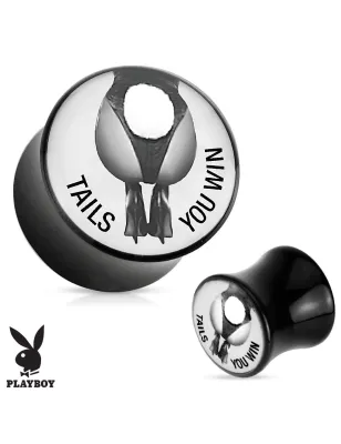 Piercing plug acrylique Playboy "Tails You Win"