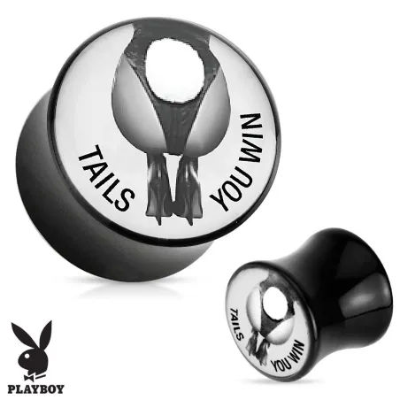 Piercing plug acrylique Playboy "Tails You Win"