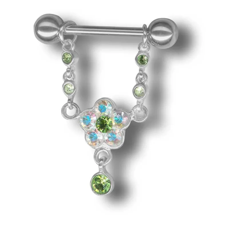 Piercing téton Crystal Evolution Swarovski Fleur