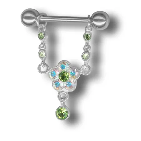 Piercing téton Crystal Evolution Swarovski Fleur