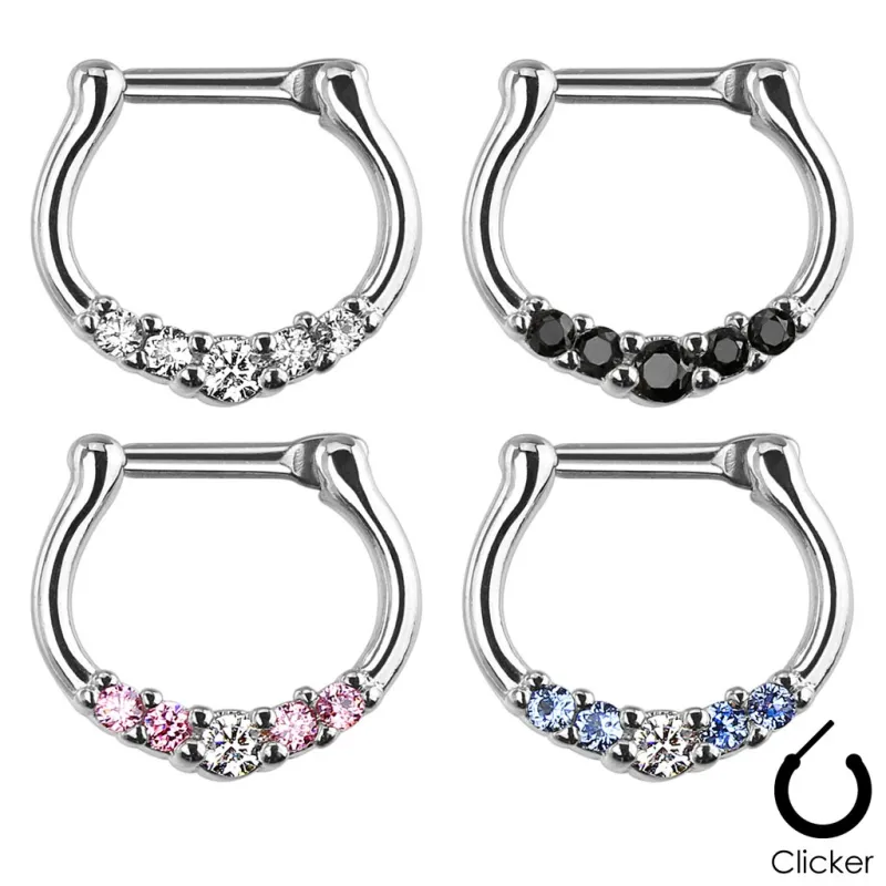 Piercing septum cinq strass