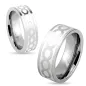 Bague acier infini blanc