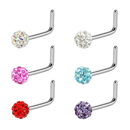 Piercing nez tige L crystal