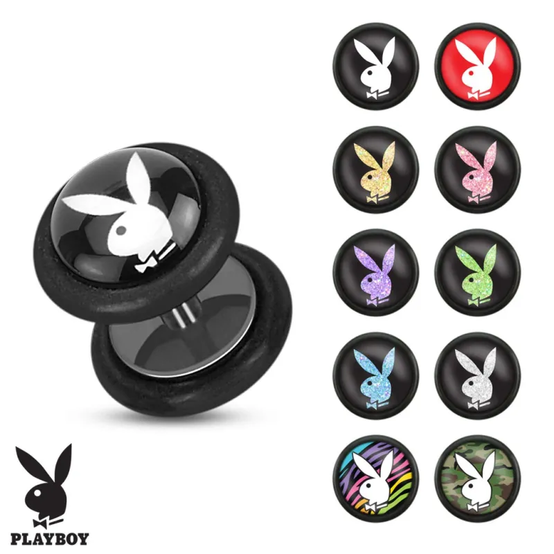 Faux Piercing plug lapin Playboy