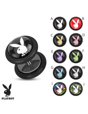 Faux Piercing plug lapin Playboy